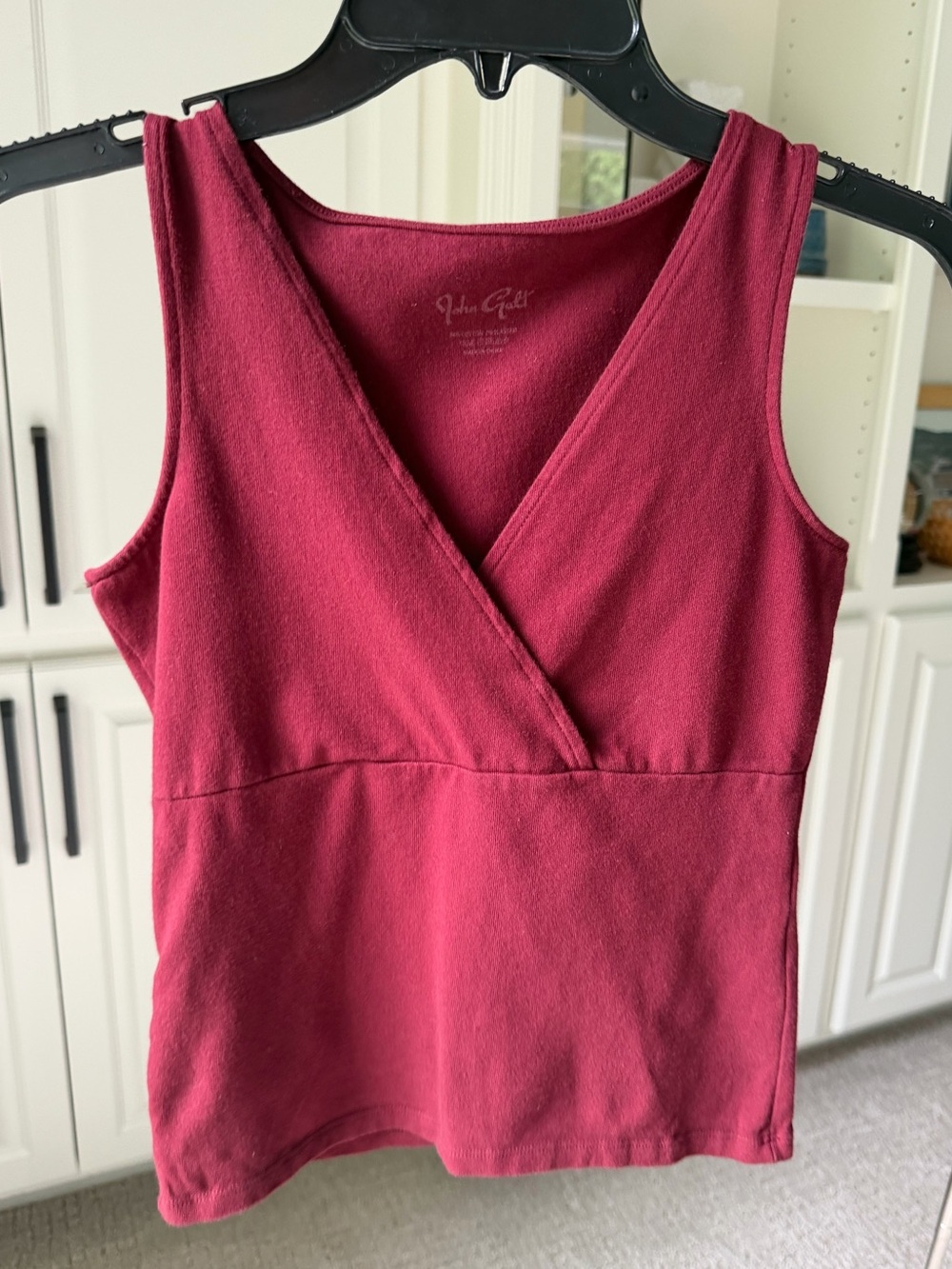 Brandy Melville J. Gault Deep Raspberry Maroon Wrap-Front Tank Top